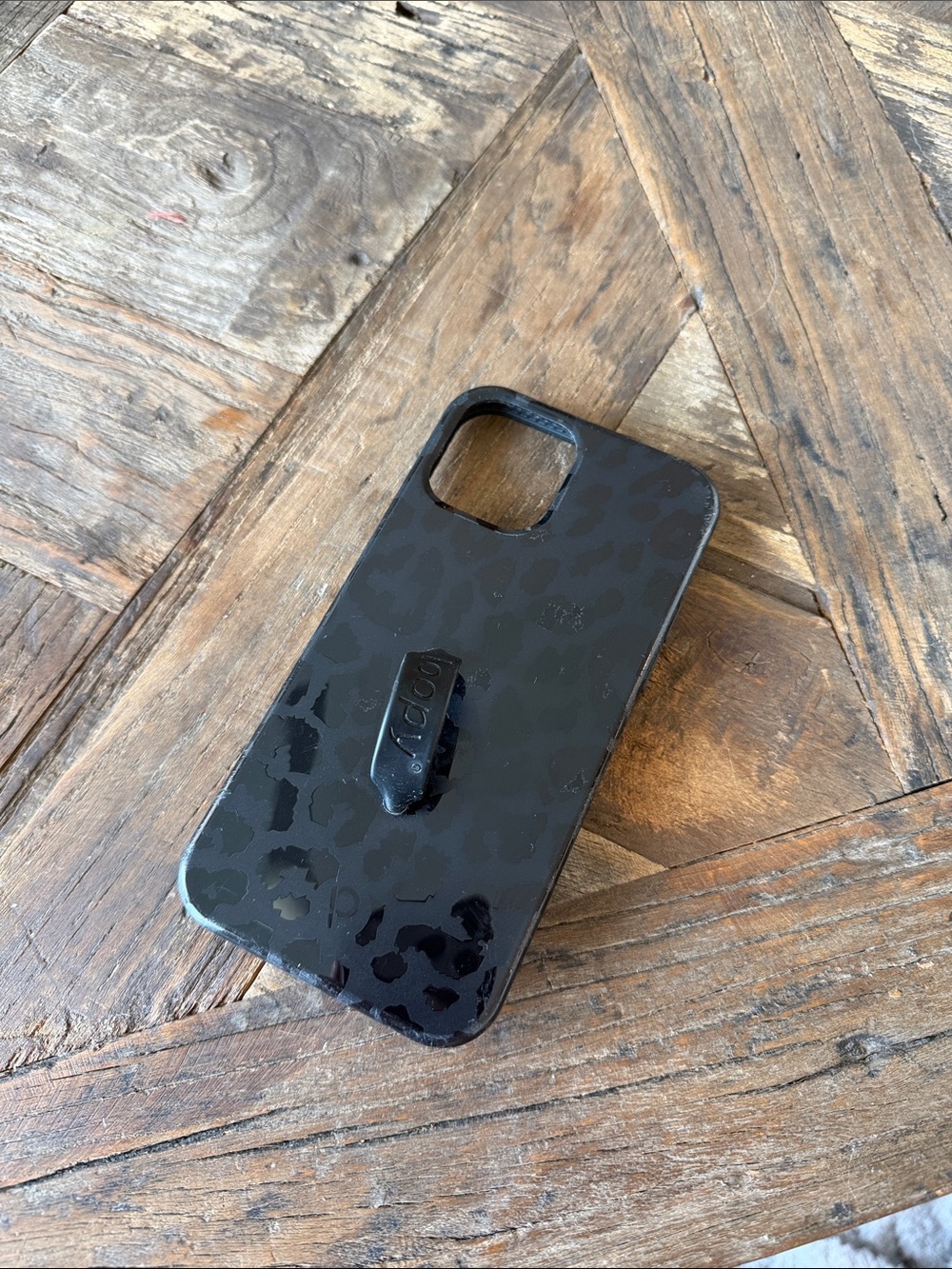 Loopy Black Leopard iPhone Case